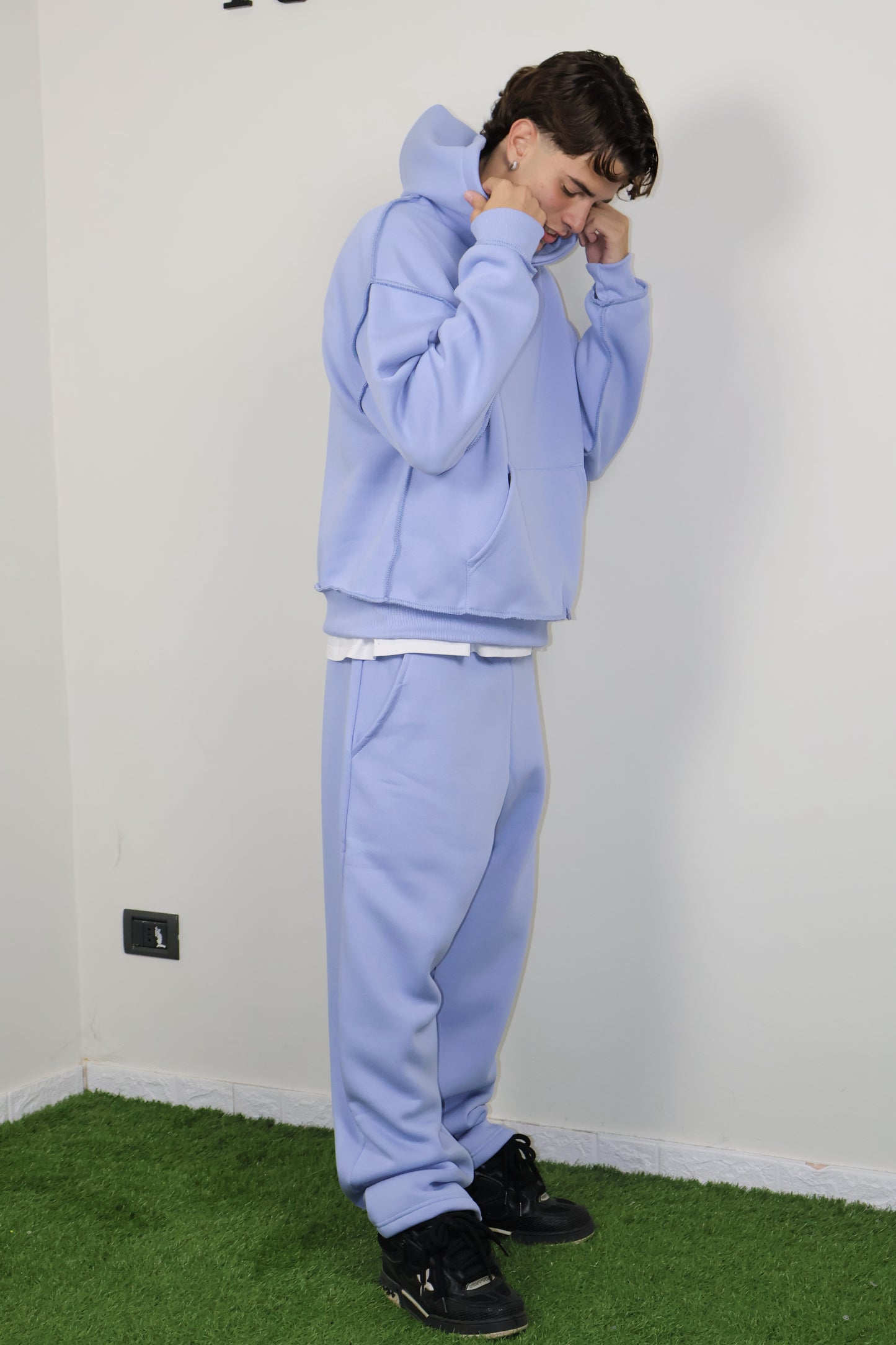 SWEATSUIT REVERSE CELESTE