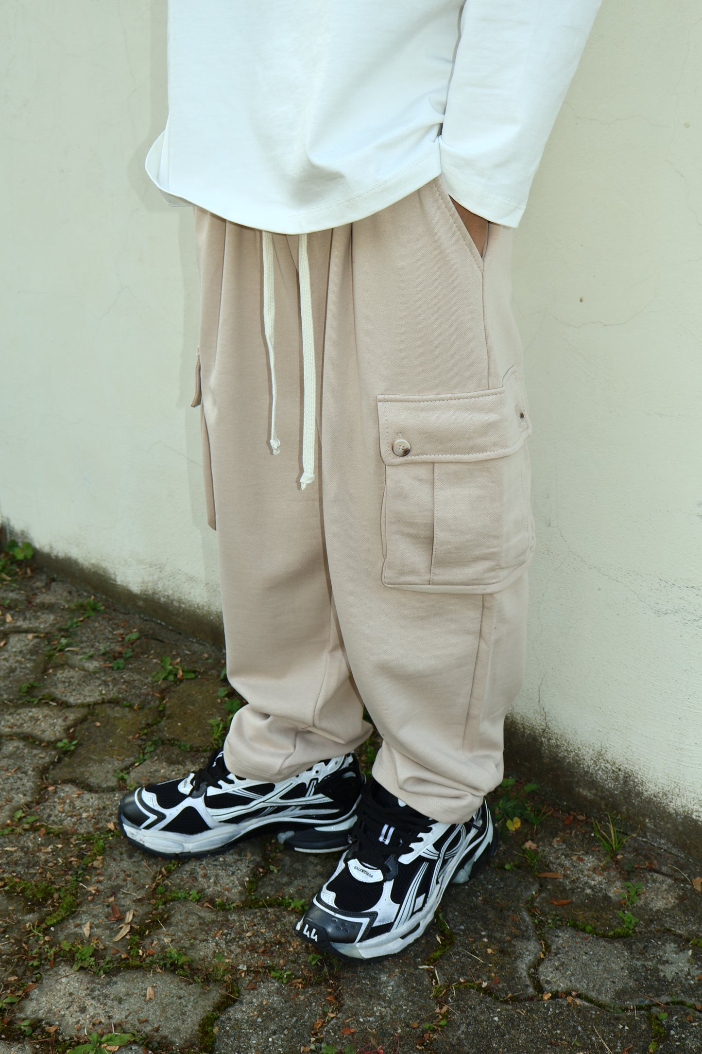 PANTALONE CARGO DU017303 GRIGIO BEIGE