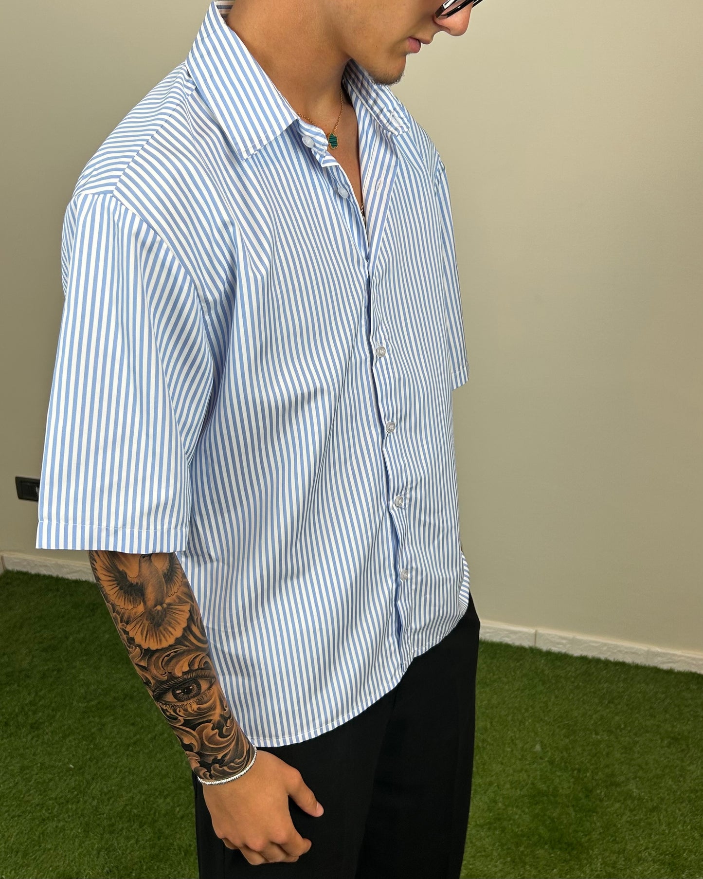 CAMICIA IBIZA CELESTE