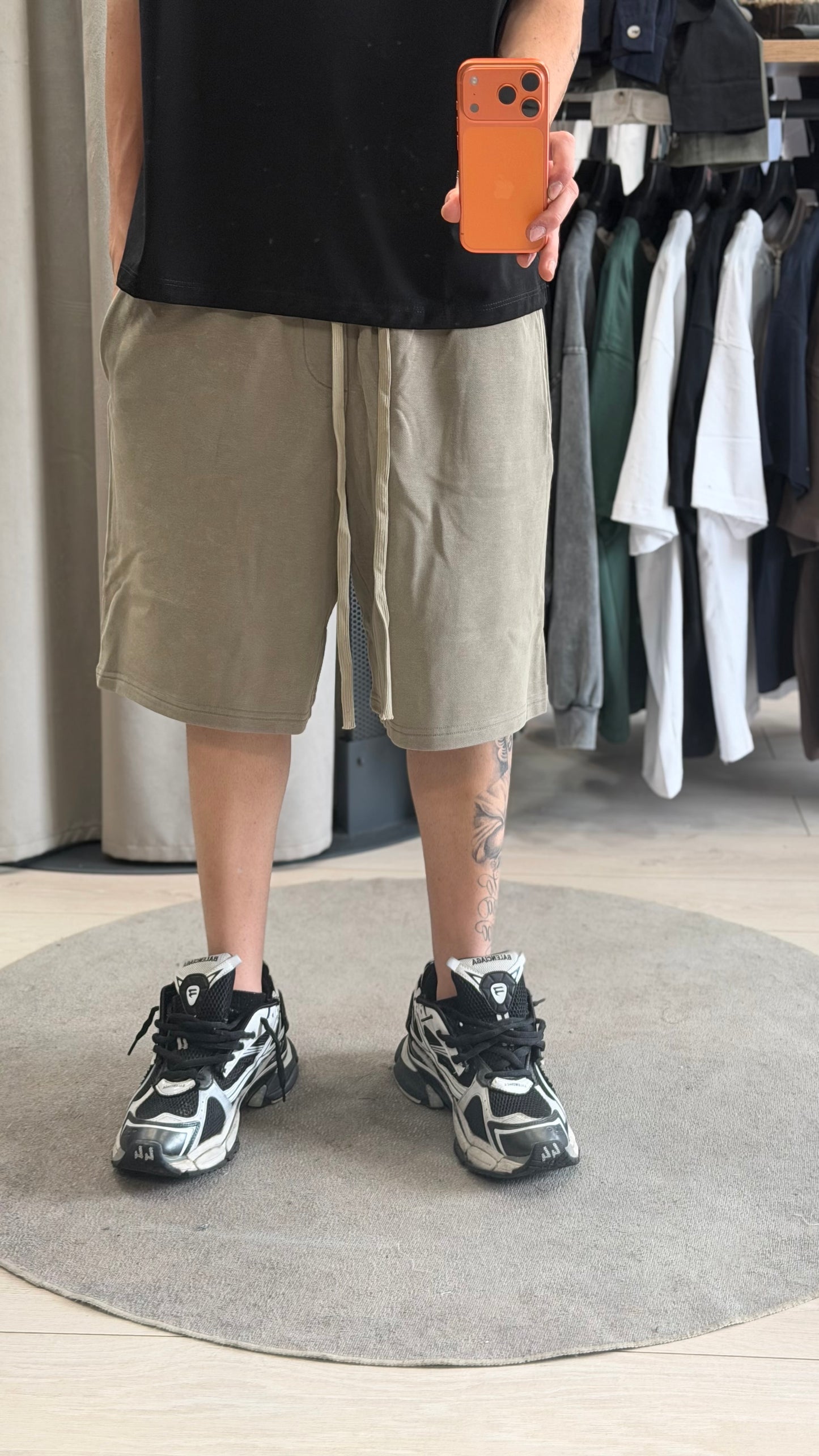 SHORTS BAGGY STONE WASHED VERDE