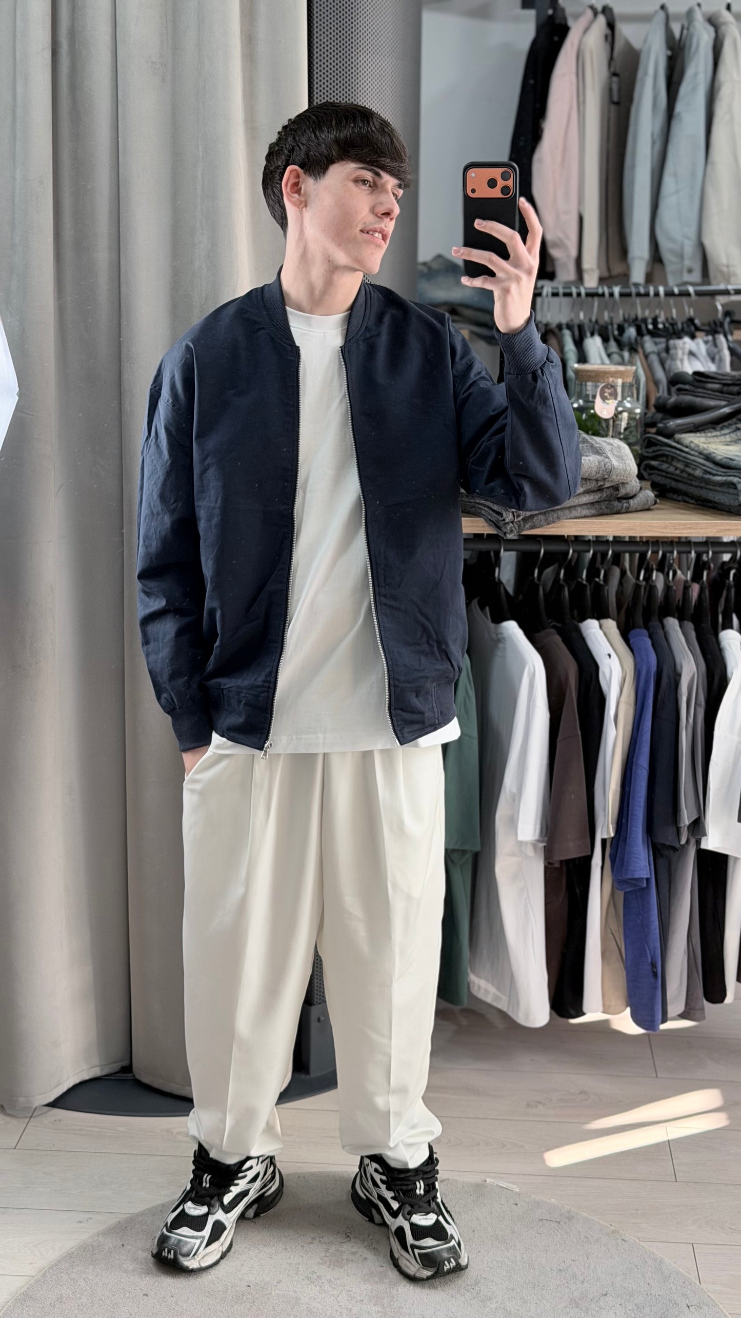 JACKET ZIP PRIMAVERILE BLU NAVY