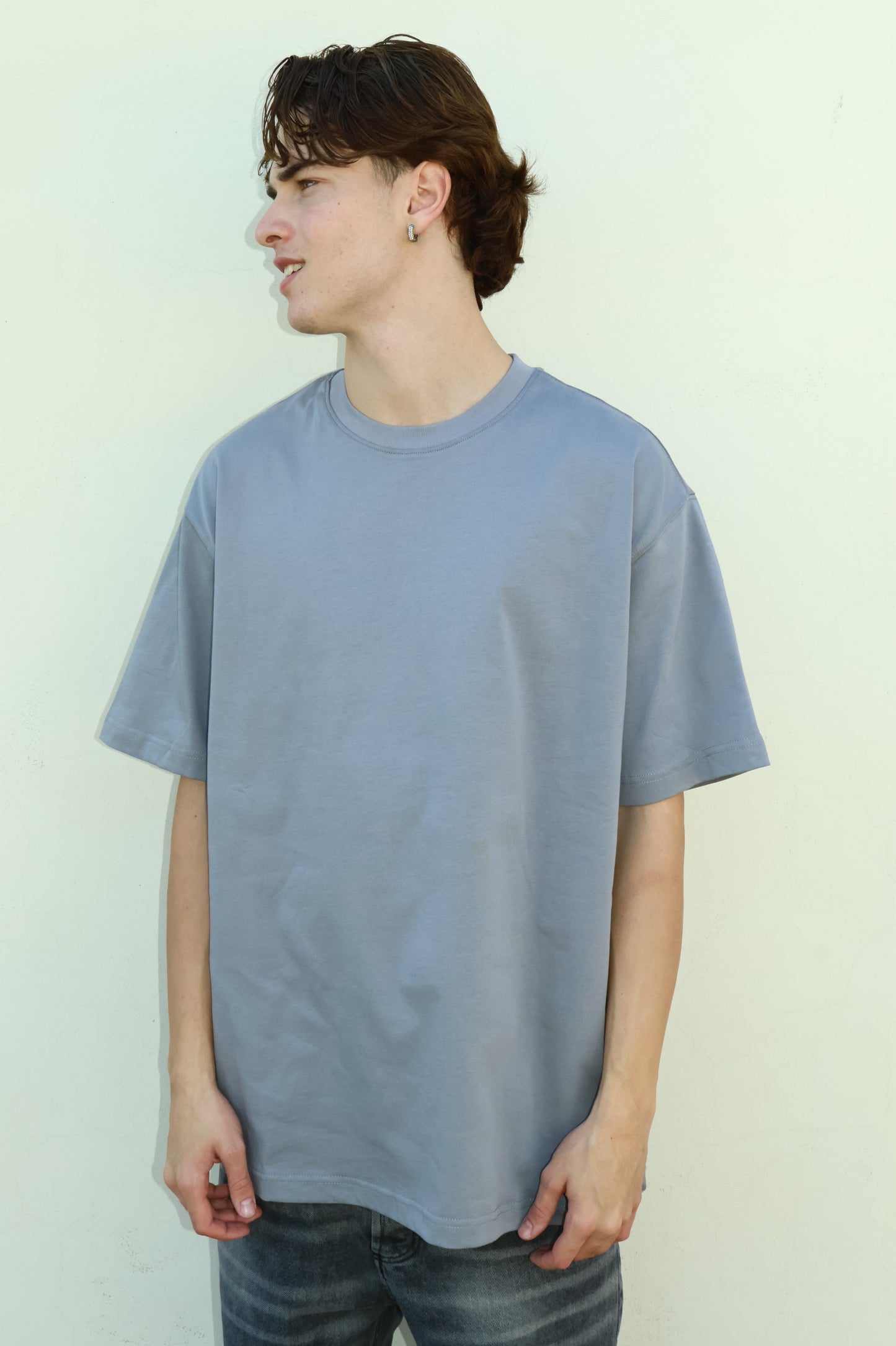 T-SHIRT BASIC 404033G GRIGIO CHIARO