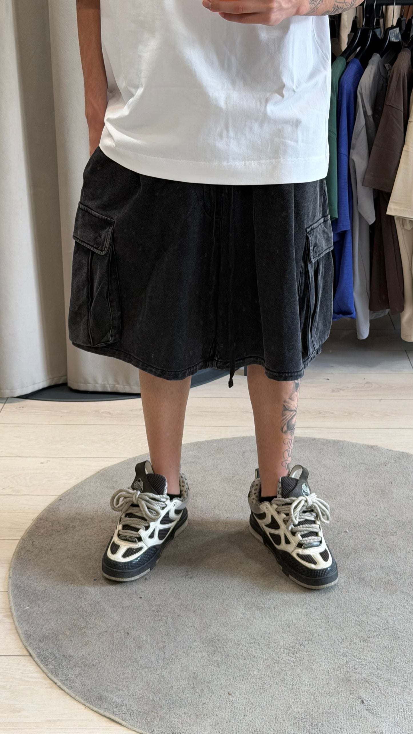 CARGO STONE WASHED BLACK OVER