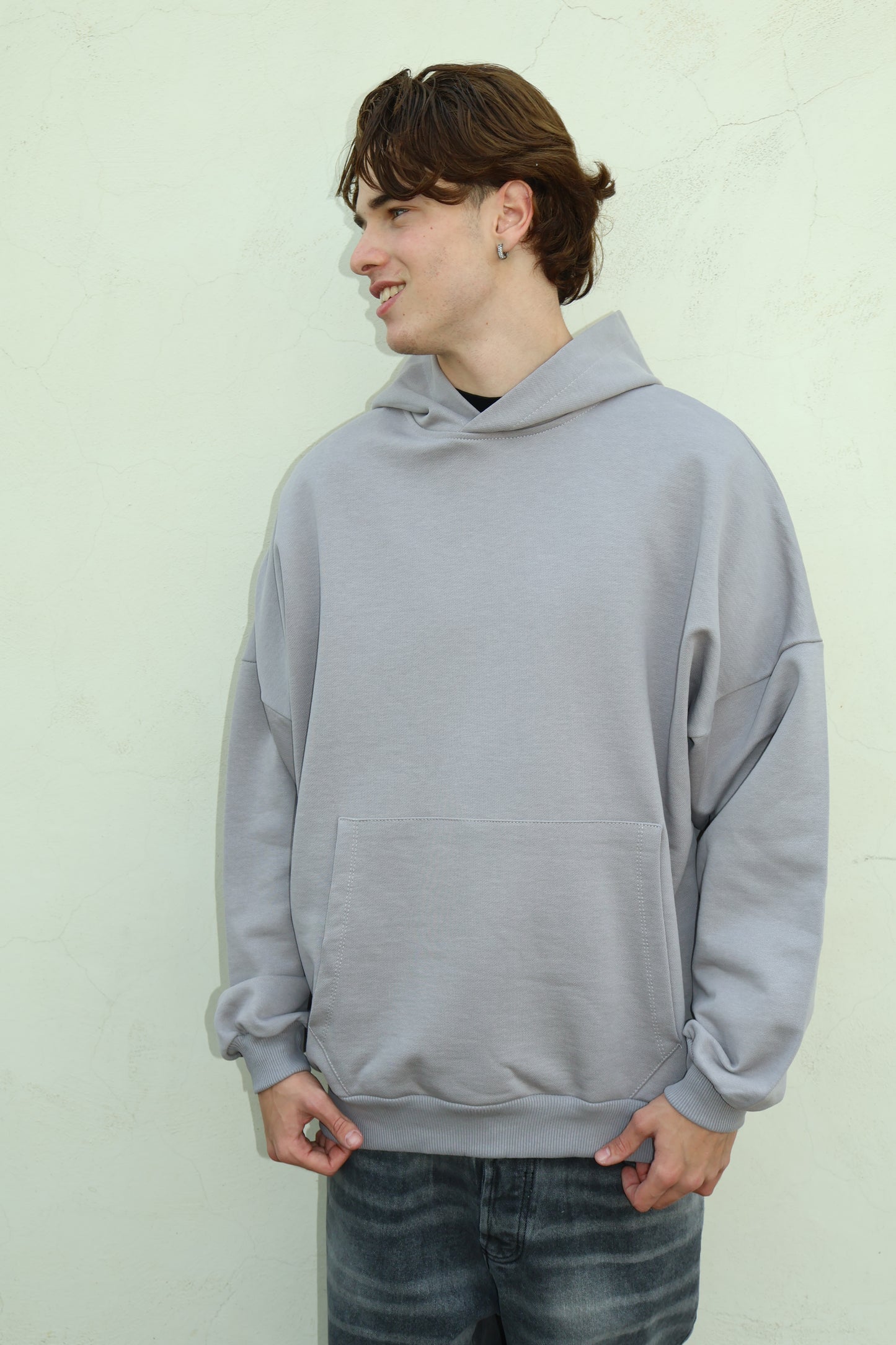 FELPA OVER PREMIUM DU018300 GRIGIO CAMPUS