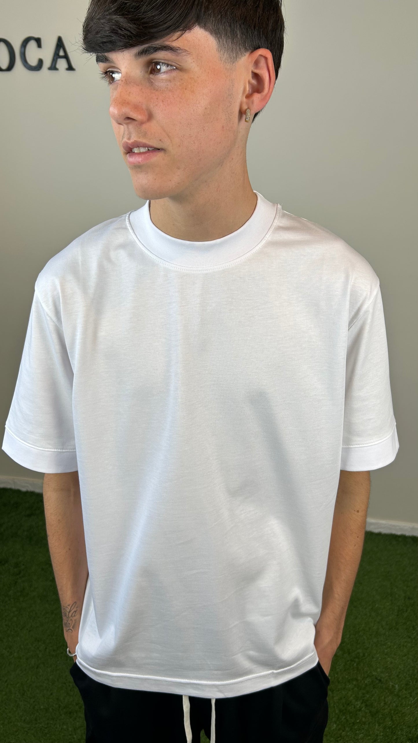 T-SHIRT MANICA BIANCA
