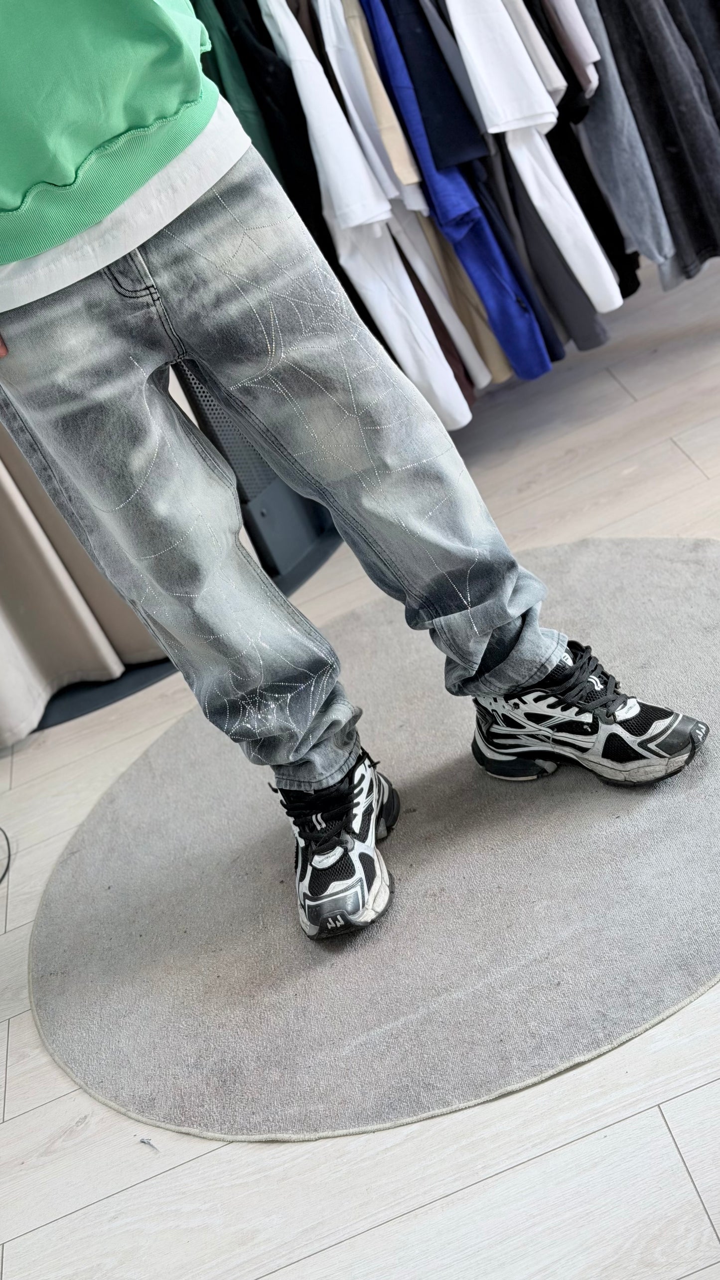 SPIDER STRASS - BAGGY JEANS