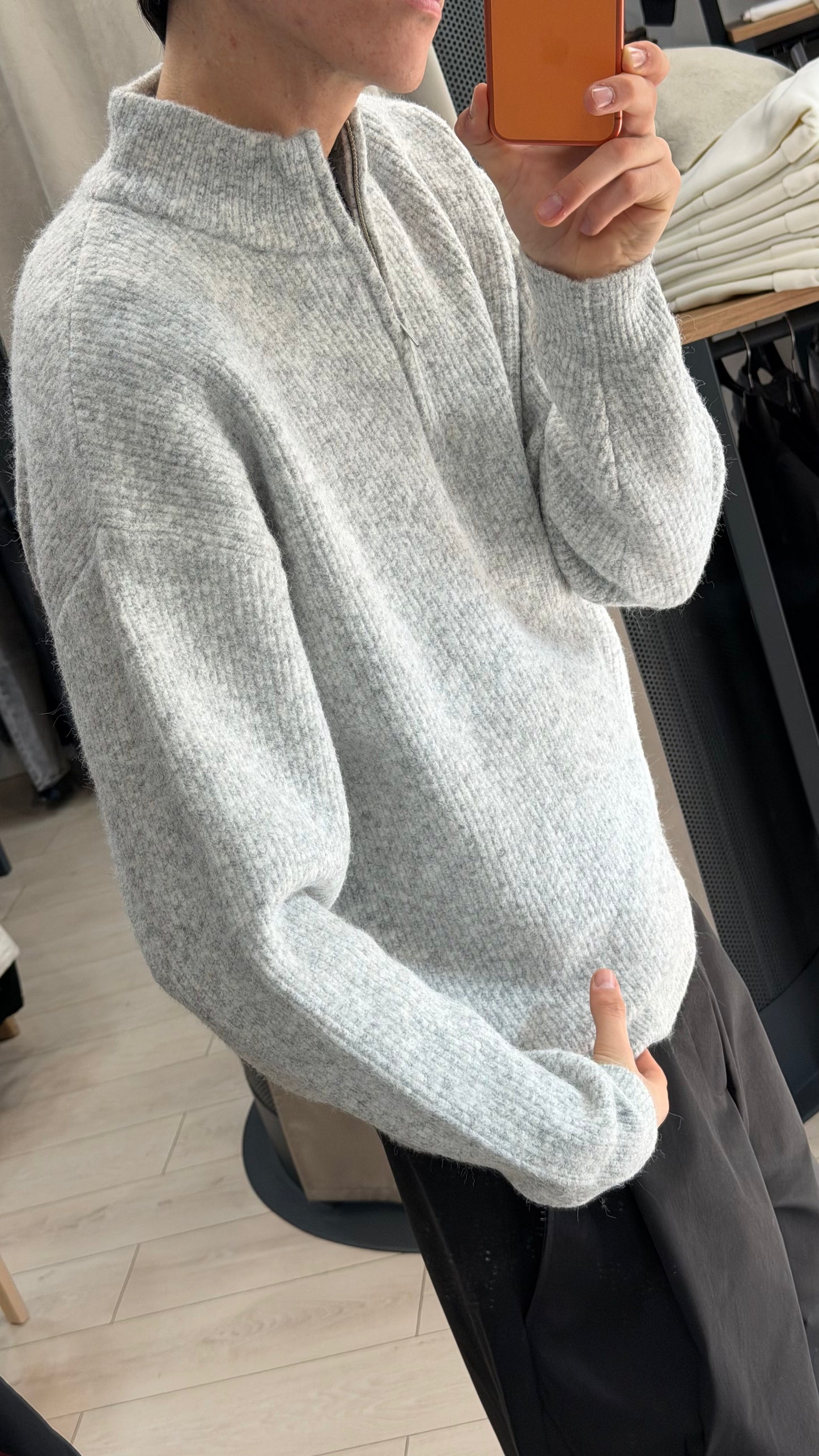 MAGLIONE HALF ZIP "MONACO" GRIGIO (3 Colori)