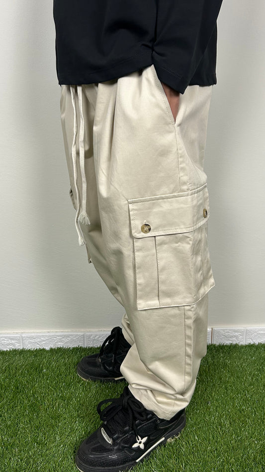 PANTALONE CARGO SARTORIALE BEIGE - tocastore