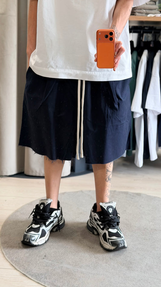 BERMUDA OVER TAGLIO VIVO BLU NAVY