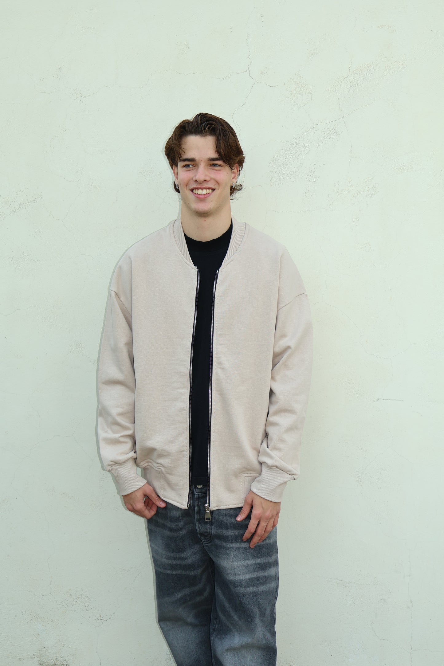 JACKET ZIP DU018304 BEIGE