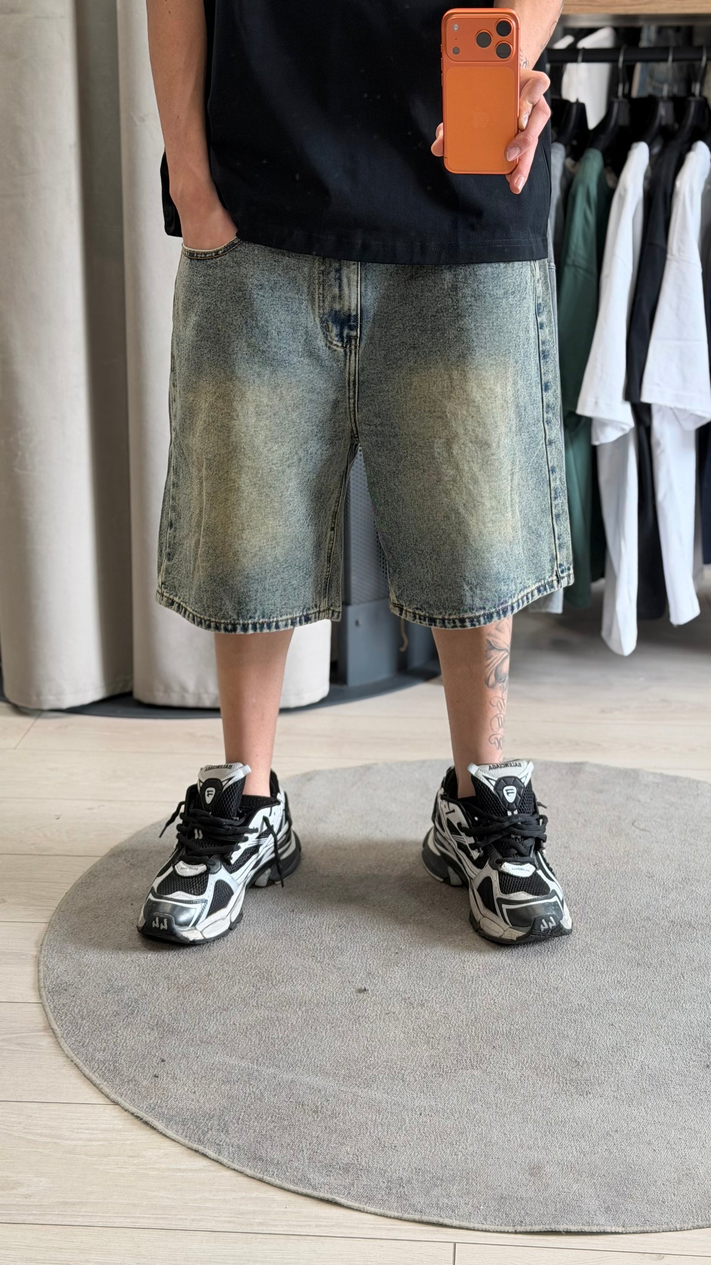 JORTS DENIM SABBIATO OVER
