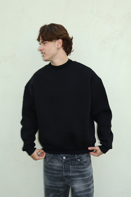 FELPA GIROCOLLO DU0186010 NERO