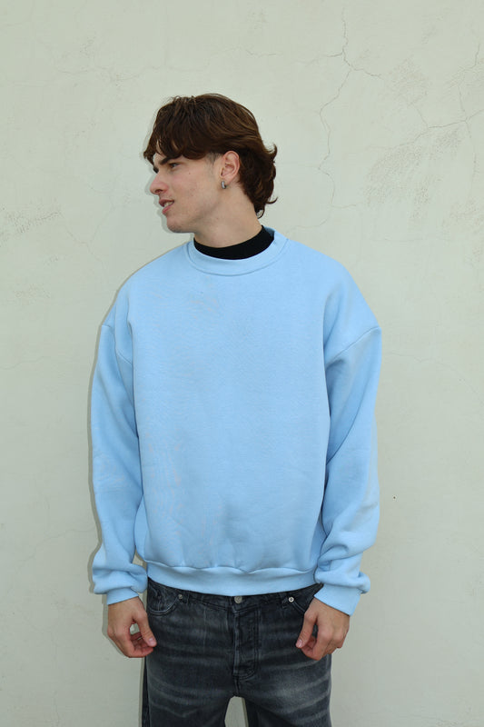 FELPA GIROCOLLO DU0186010 CELESTE