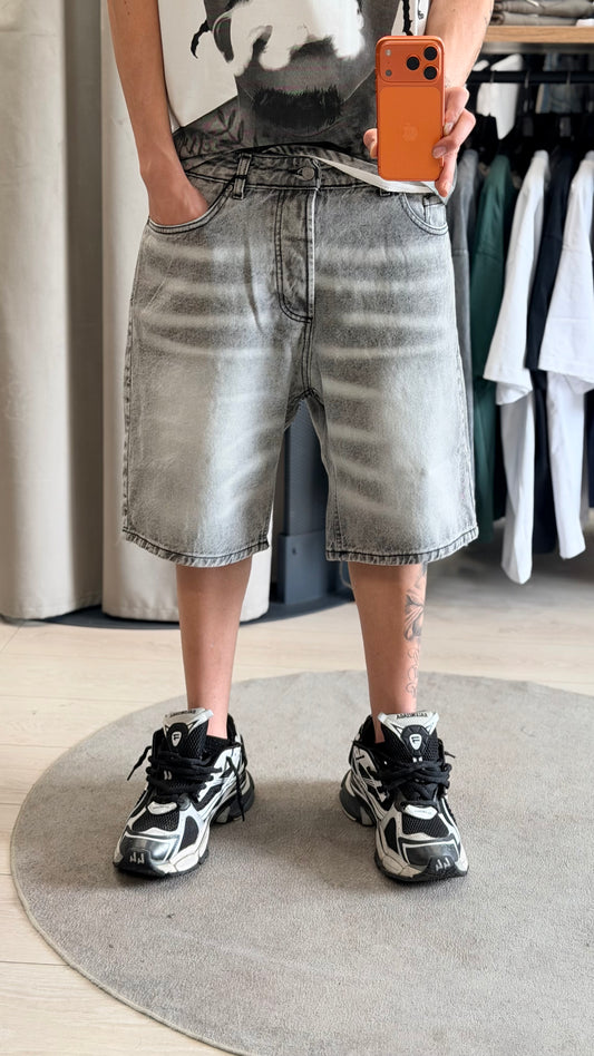 JEANS BAGGY CORTO GREY