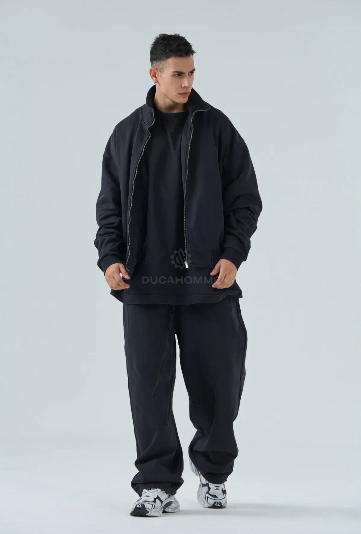TRACKSUIT BLACK WASHED LIMITED BALOON
