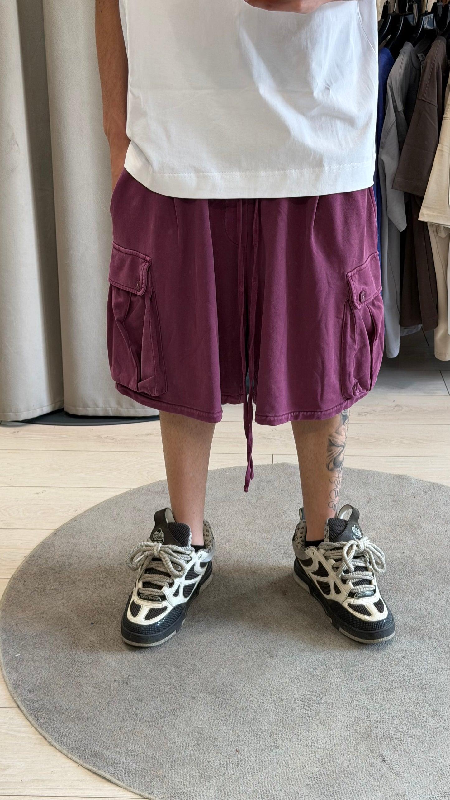 CARGO STONE WASHED BORDEAUX OVER