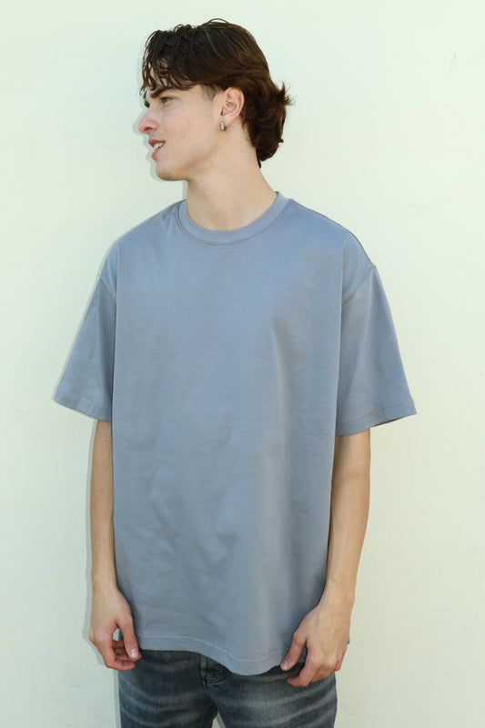 T-SHIRT BASIC 404033G GRIGIO CHIARO
