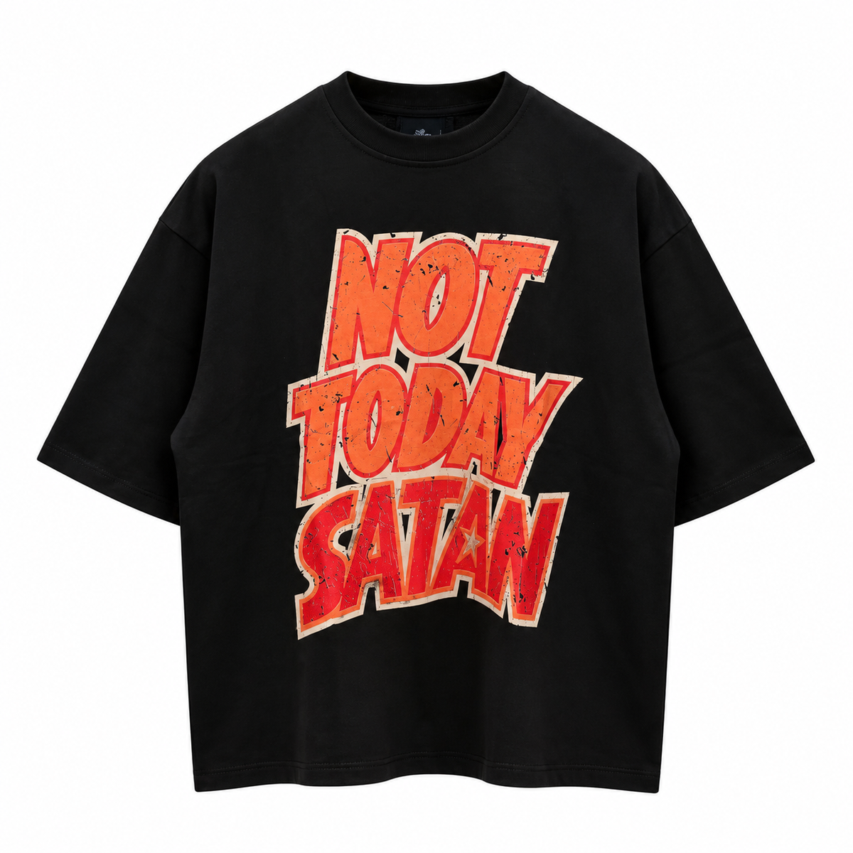 T-SHIRT "NOT TODAY" NERO