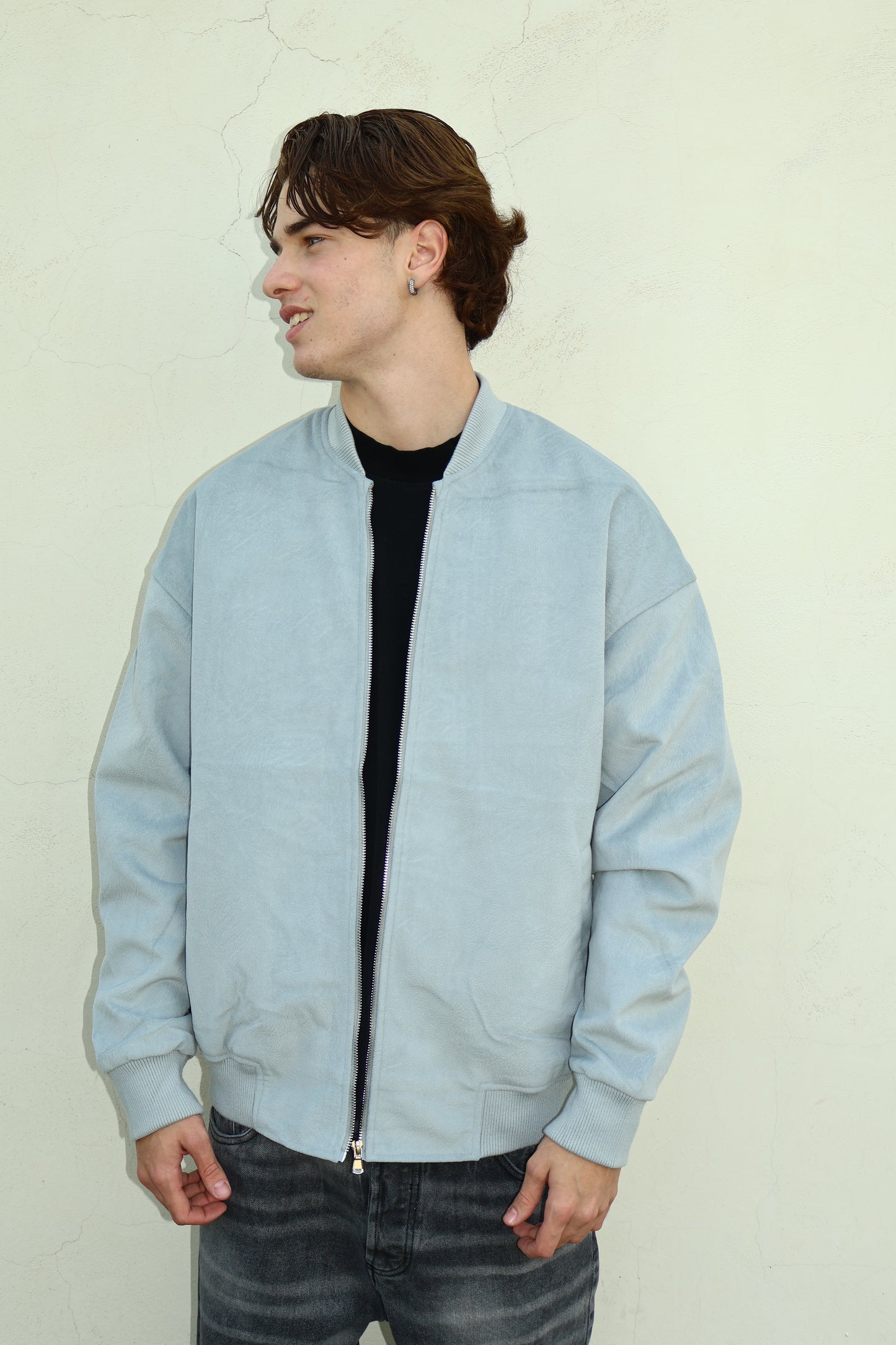 JACKET ZIP 808029G GRIGIO CHIARO