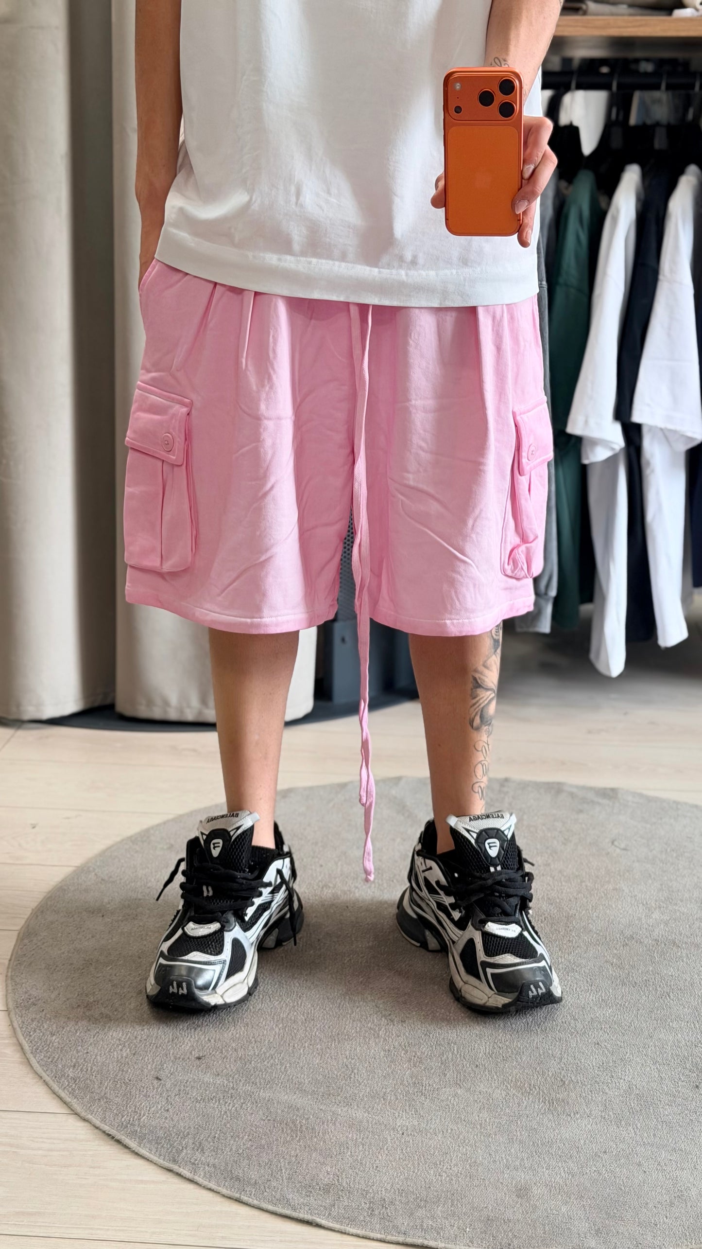 BERMUDA CARGO STONE WASHED ROSA