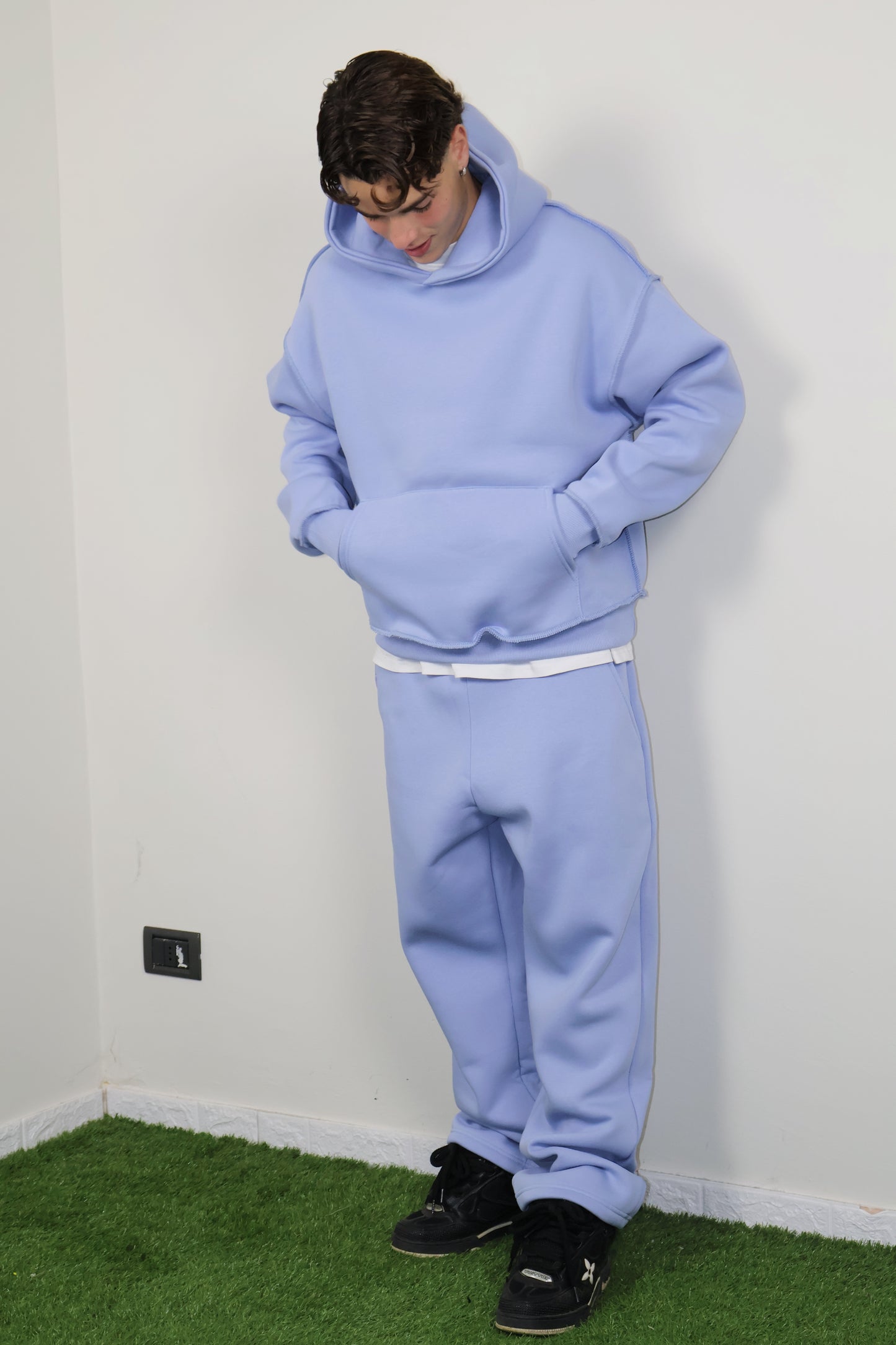 SWEATSUIT REVERSE CELESTE