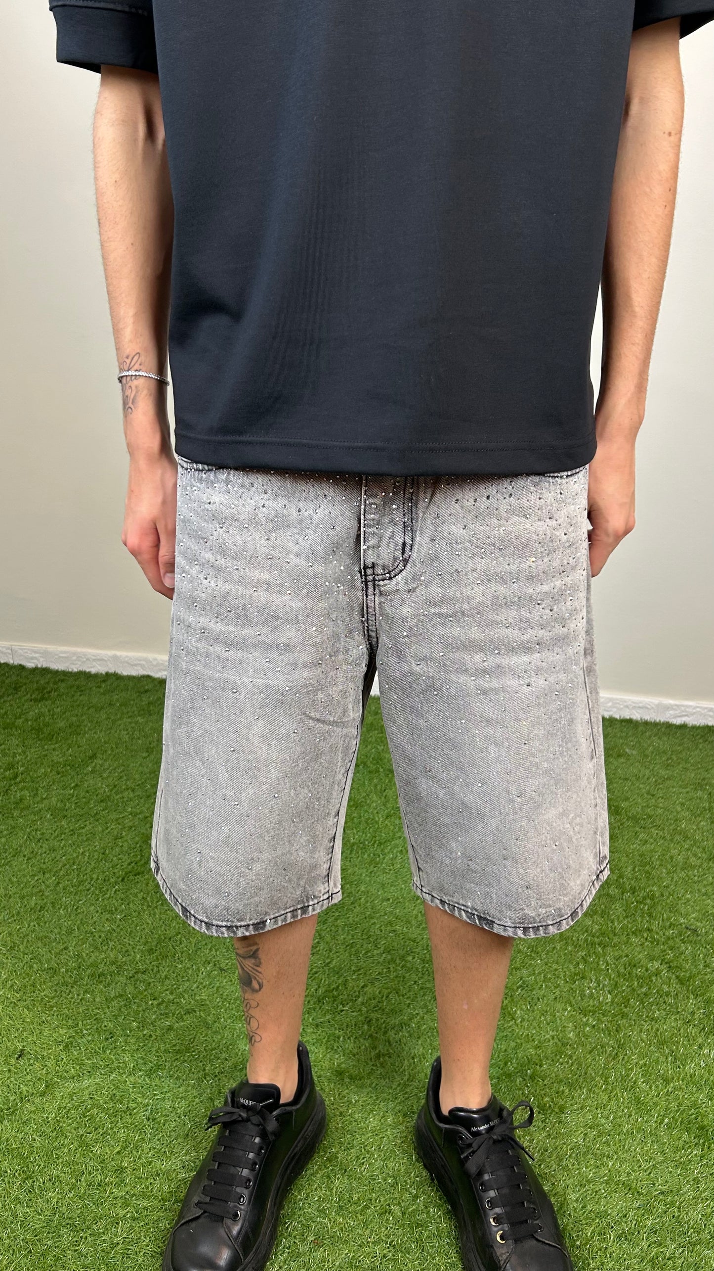 JEANS SHORTS BAGGY DIAMOND
