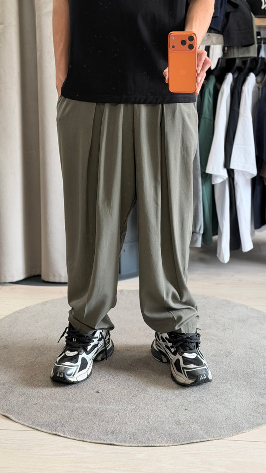 PANTALONE ESSENCIAL LINO VERDE