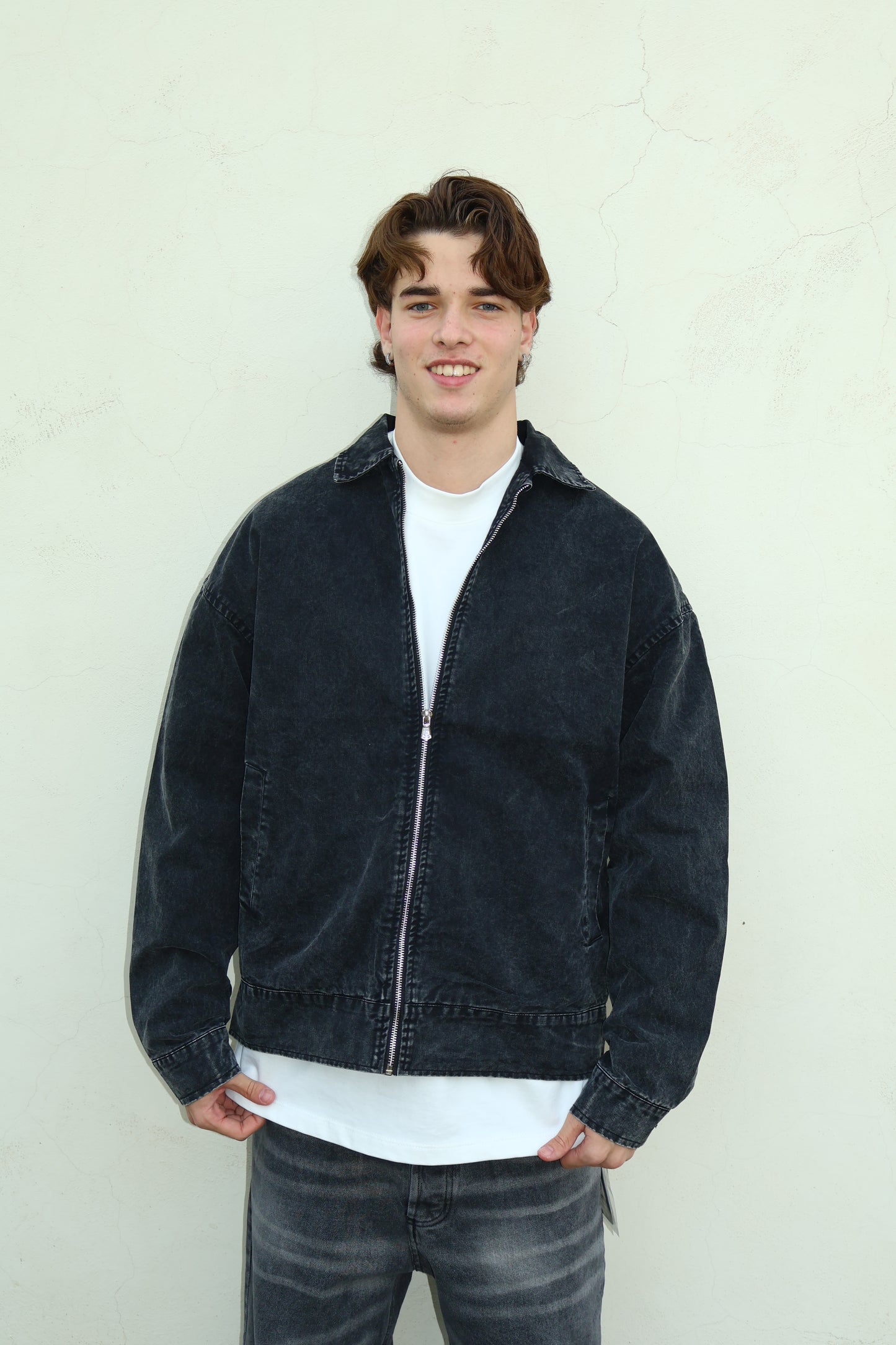 JACKET ZIP VINTAGE 808018G NERO