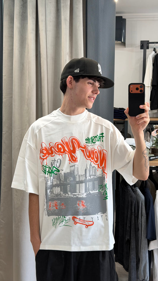 T-SHIRT SKATE WHITE