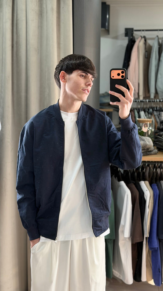 JACKET ZIP PRIMAVERILE BLU NAVY