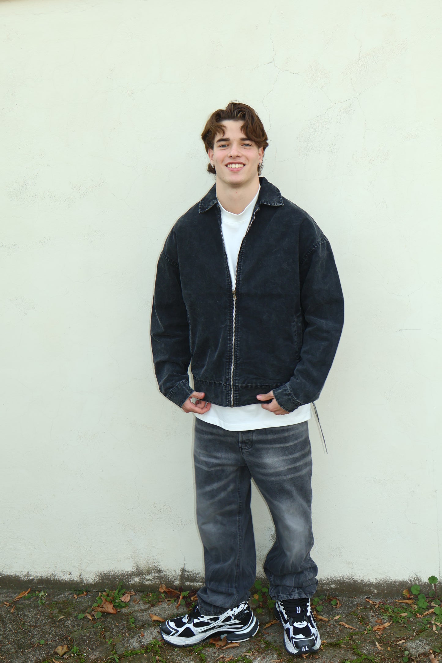 JACKET ZIP VINTAGE 808018G NERO