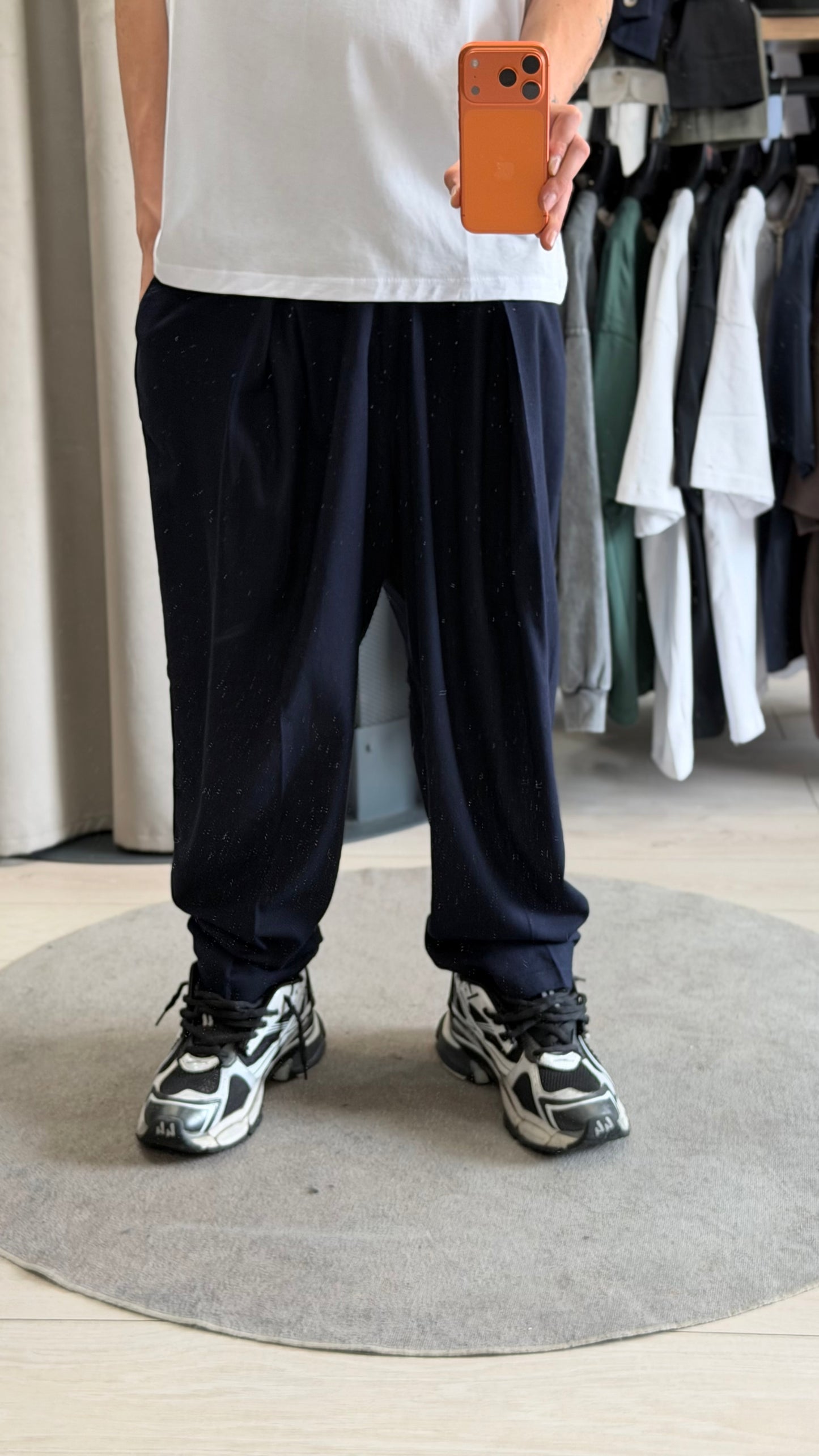 PANTALONE ESSENCIAL LINO BLU NAVY