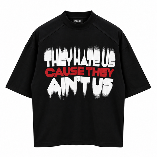 T-SHIRT "CAUSE THEY" NERO