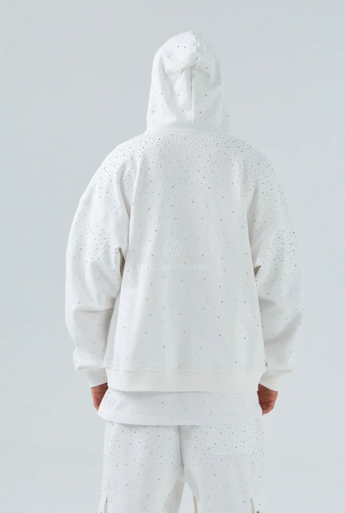 HOODIE ZIP CAPPUCCIO WHITE DIAMOND LIMITED