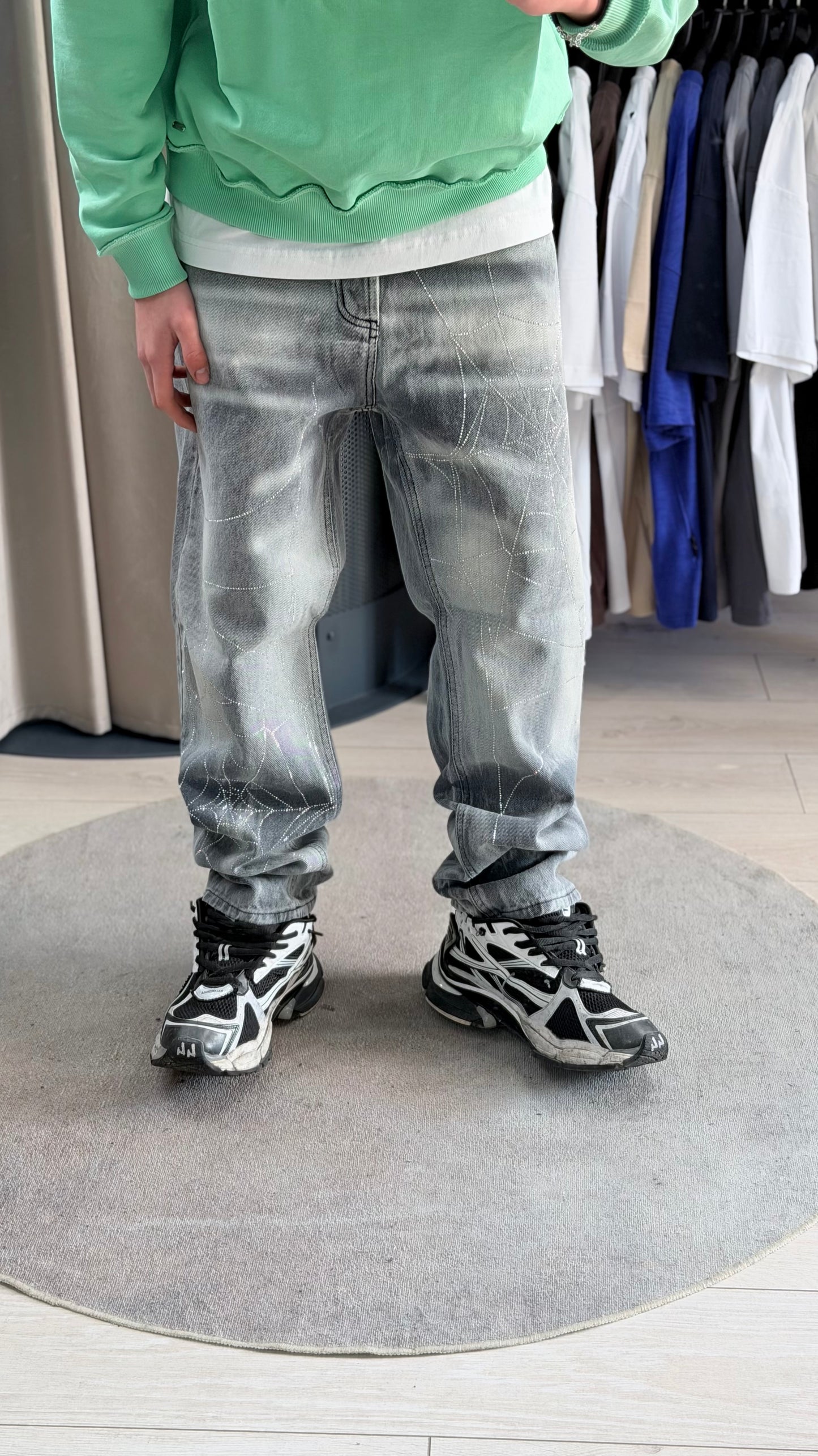 SPIDER STRASS - BAGGY JEANS