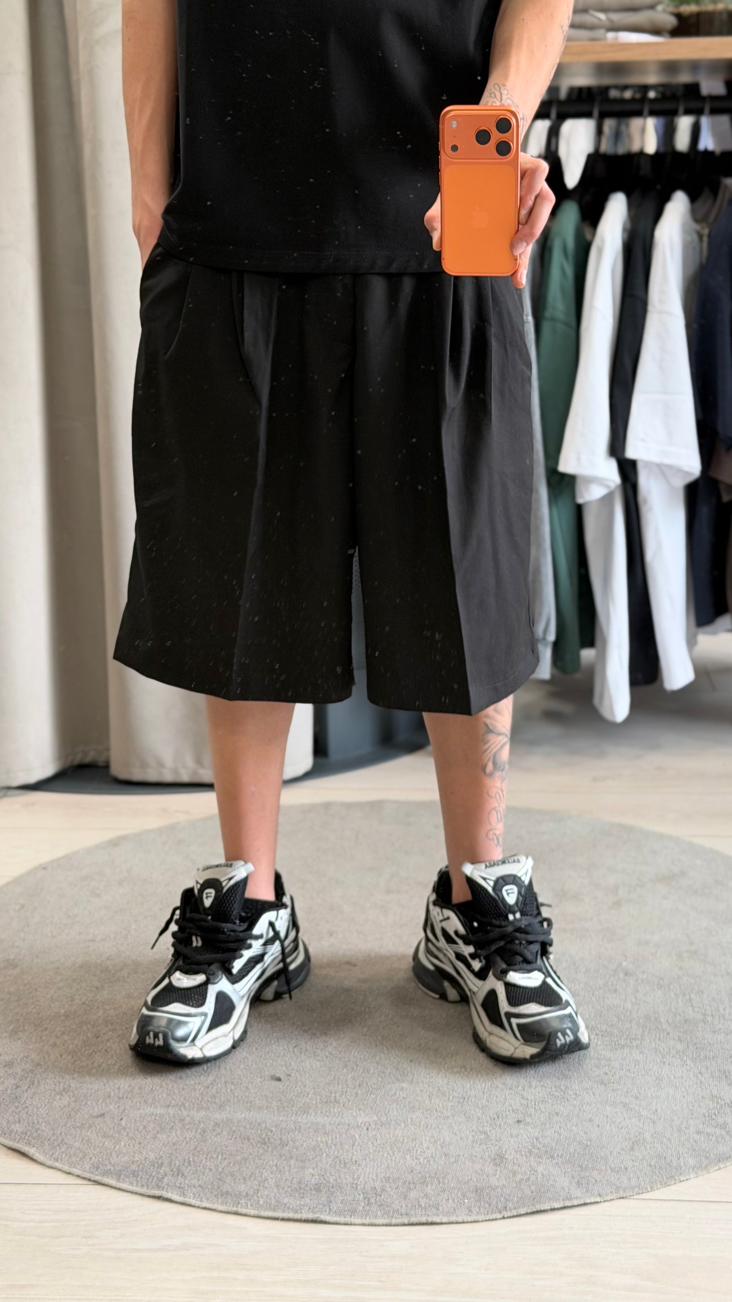 PANTALONE TAILORED CORTO NERO