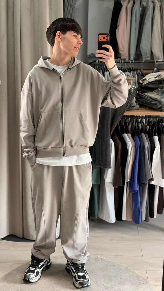 TRACKSUIT ZIP BALLOON GRIGIO CAMPUS