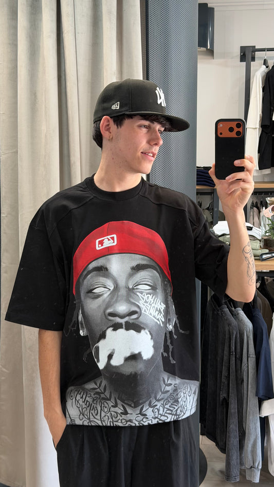 T-SHIRT SMOKE FACE BLACK