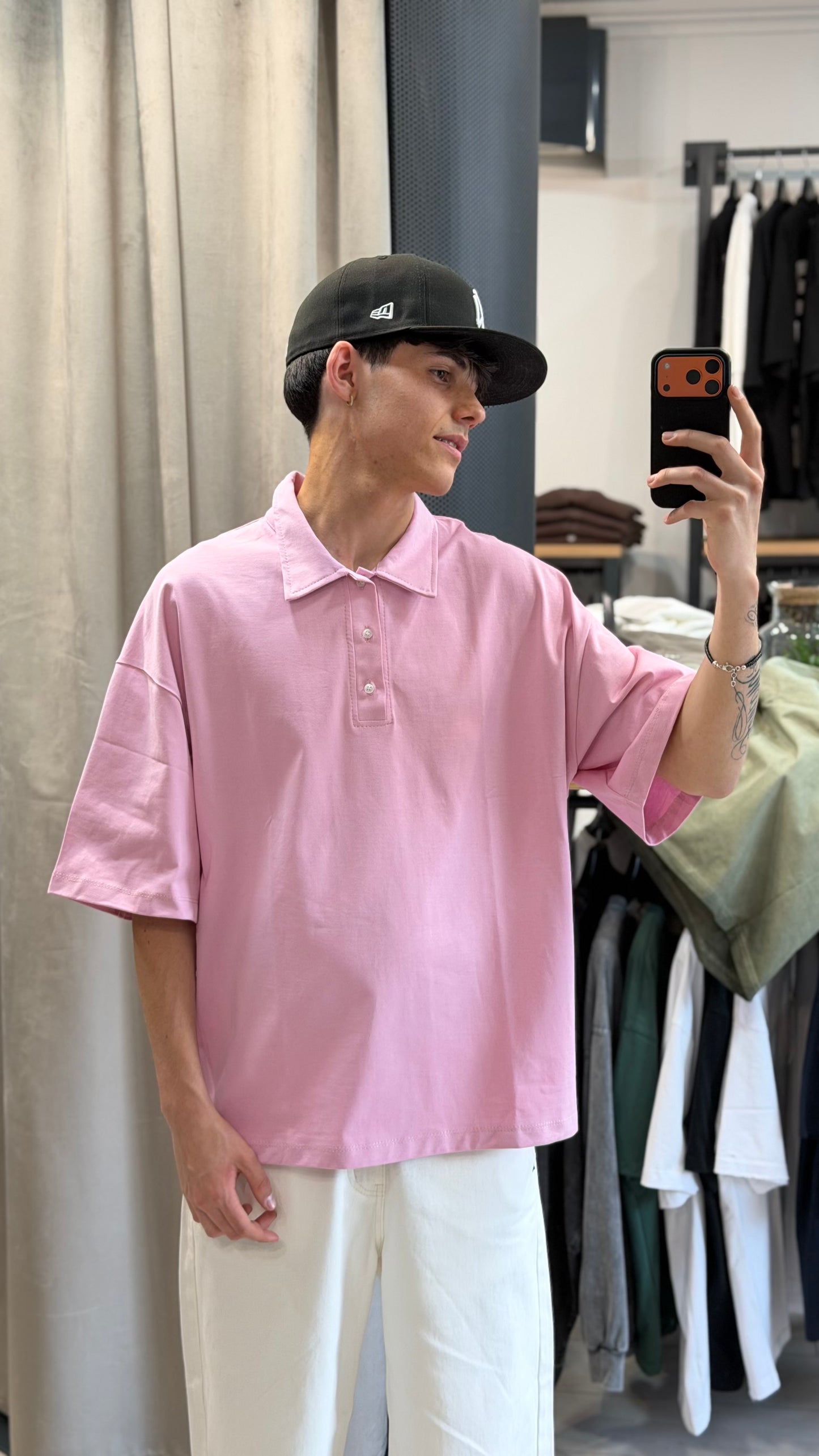 POLO SEMI-OVER ROSA