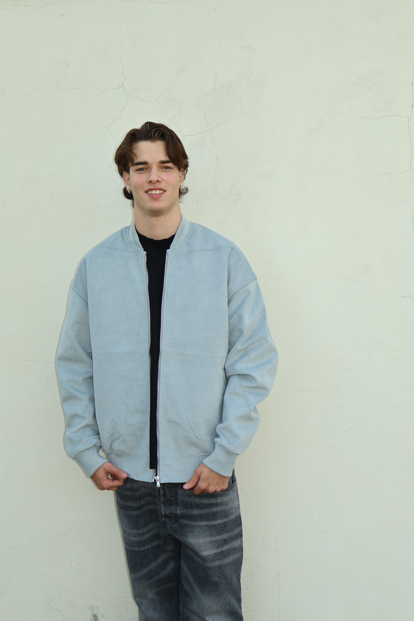 JACKET ZIP 808029G GRIGIO CHIARO