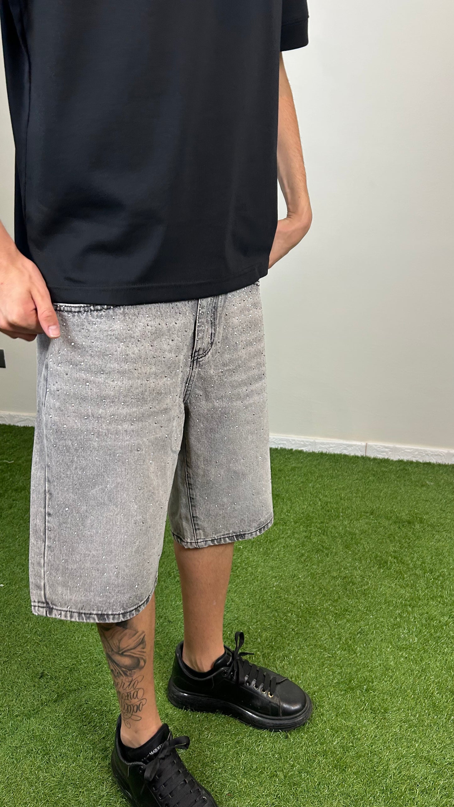 JEANS SHORTS BAGGY DIAMOND