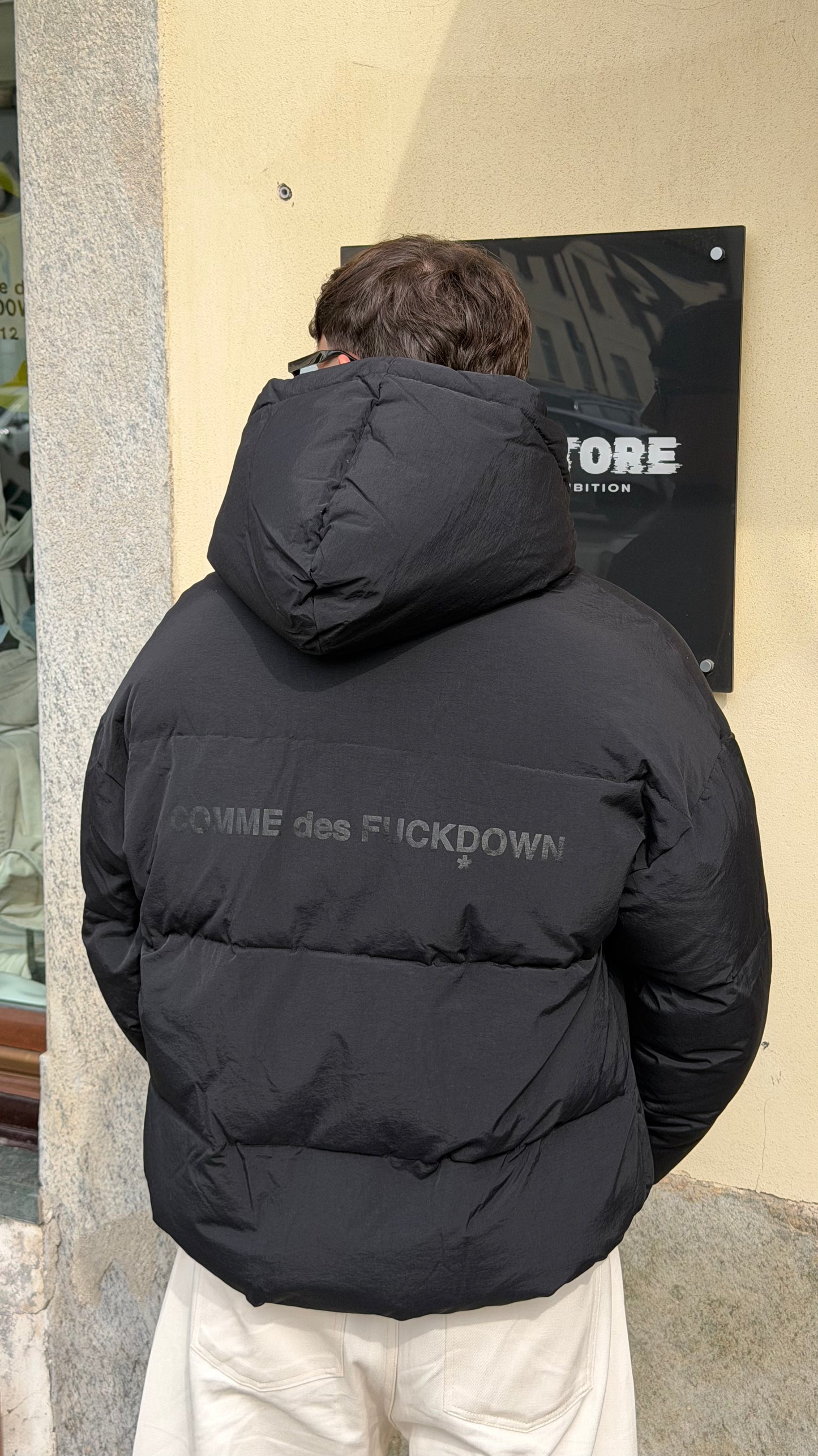 COMME des FUCKDOWN · PUFFER ASTERISK — NERO