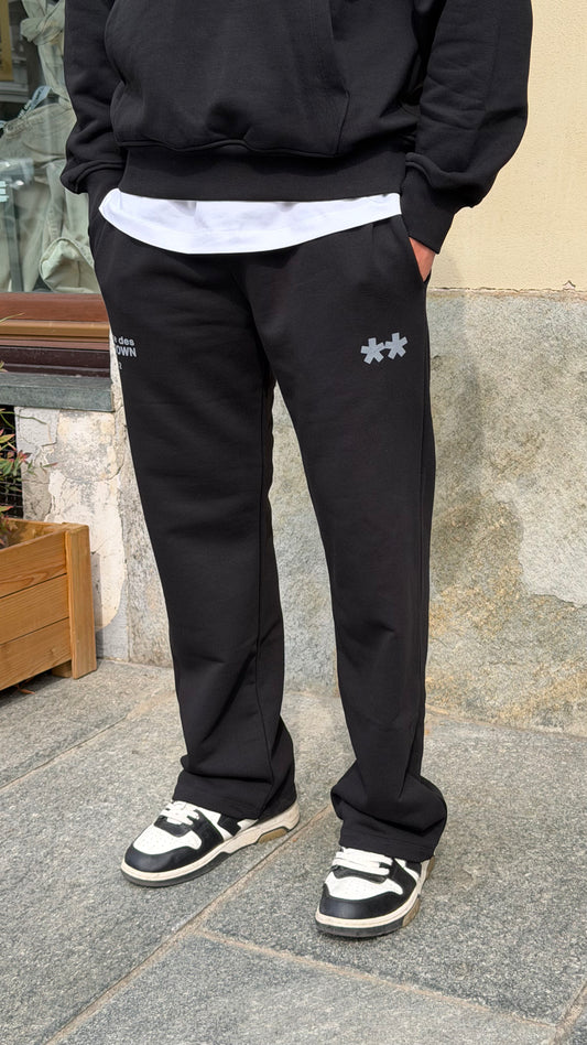COMME des FUCKDOWN · PANTALONE WIDE STATEMENT — NERO