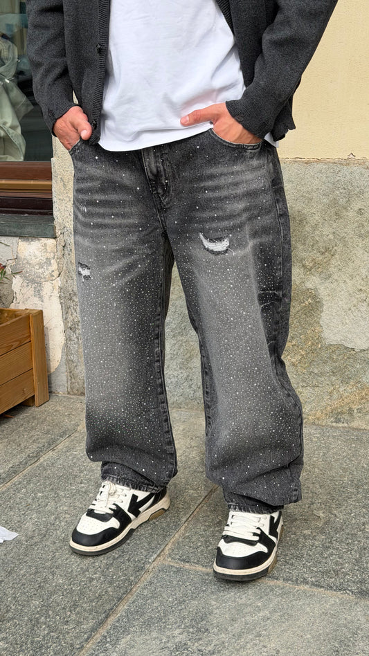 JEANS BALLOON SHATTER GRIGIO