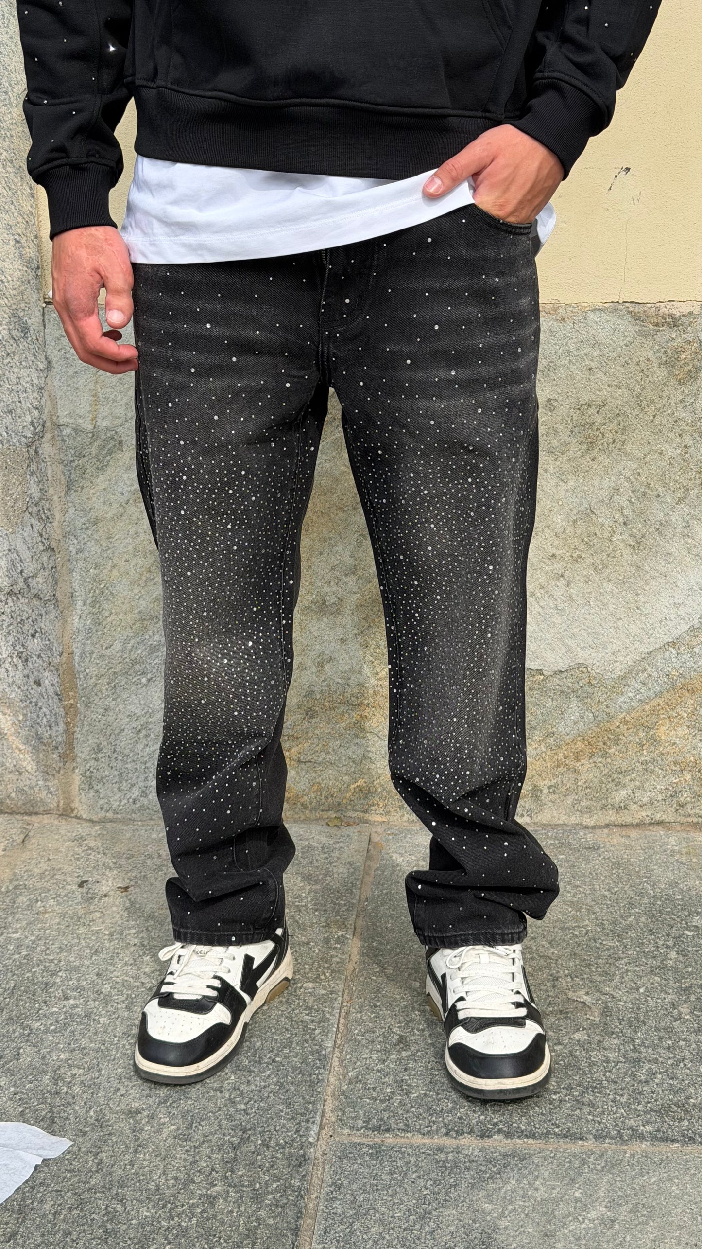 JEANS BAGGY ICE  NERO
