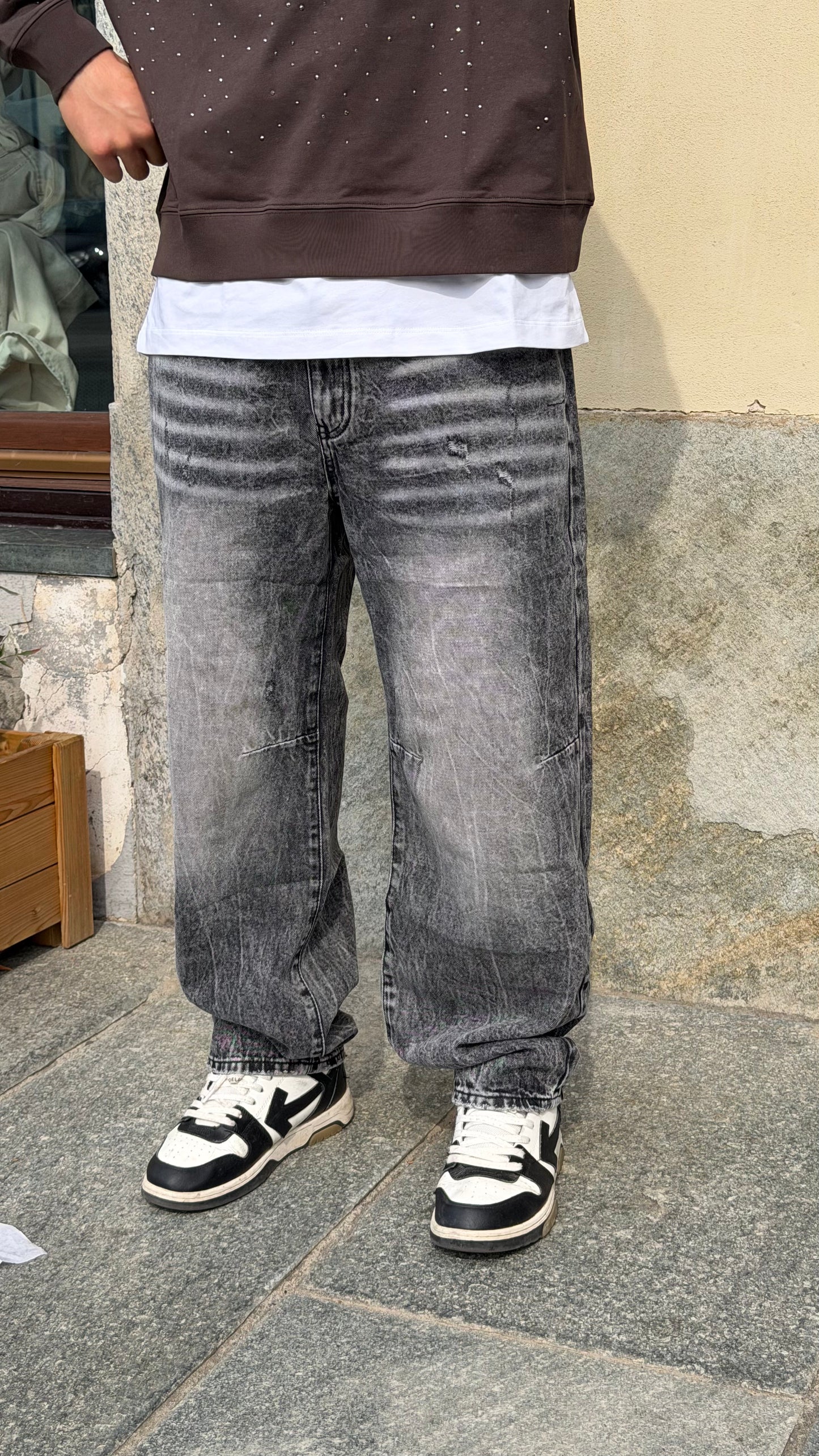 JEANS BALLOON STONE GRIGIO