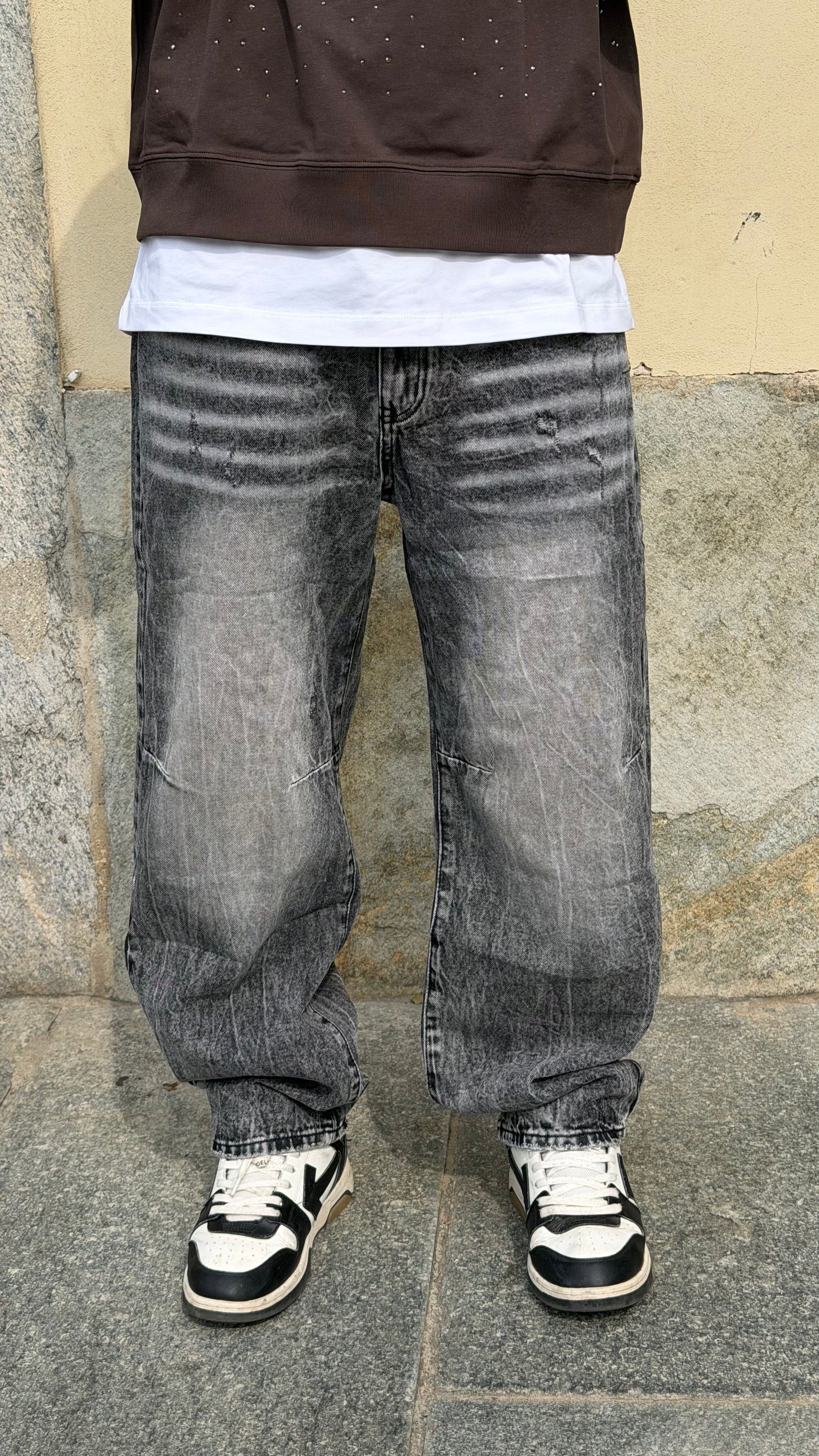 JEANS BALLOON STONE GRIGIO