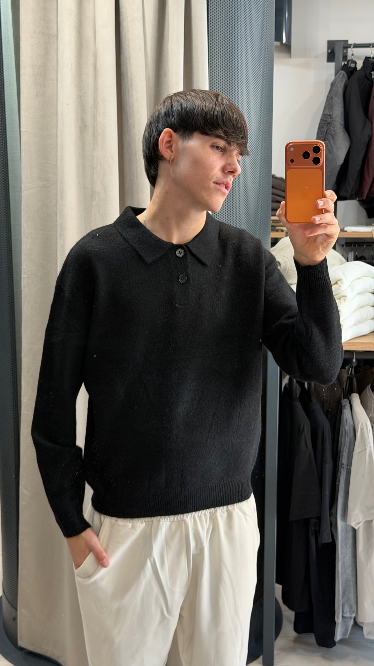 MAGLIONE POLO “OLD MONEY" NERO (3 Colori)