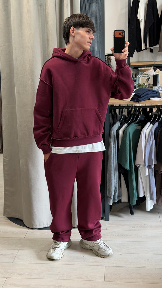 SWEATSUIT REVERSE BORDEAUX