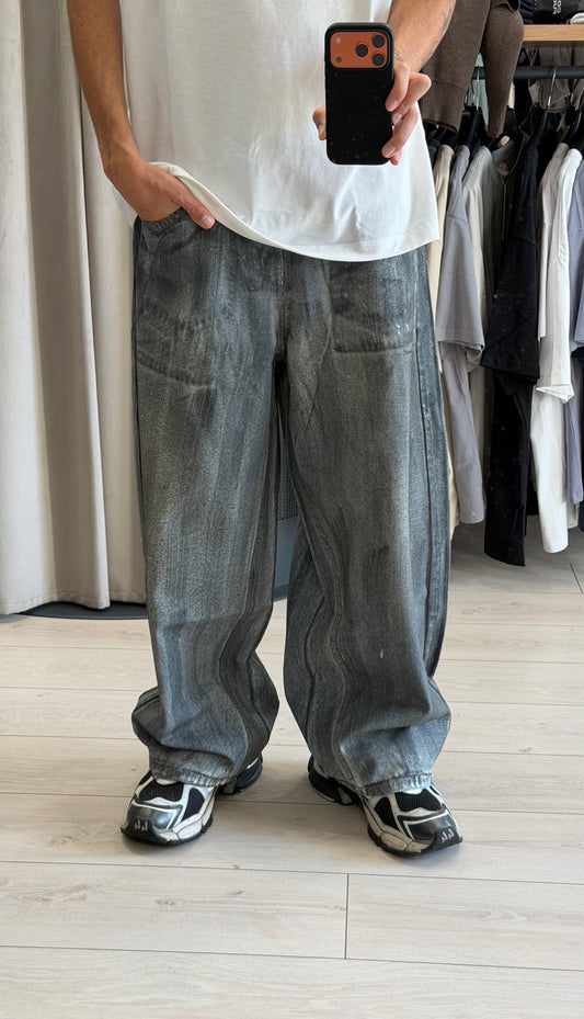 JEANS BARREL FIT SHIMMER